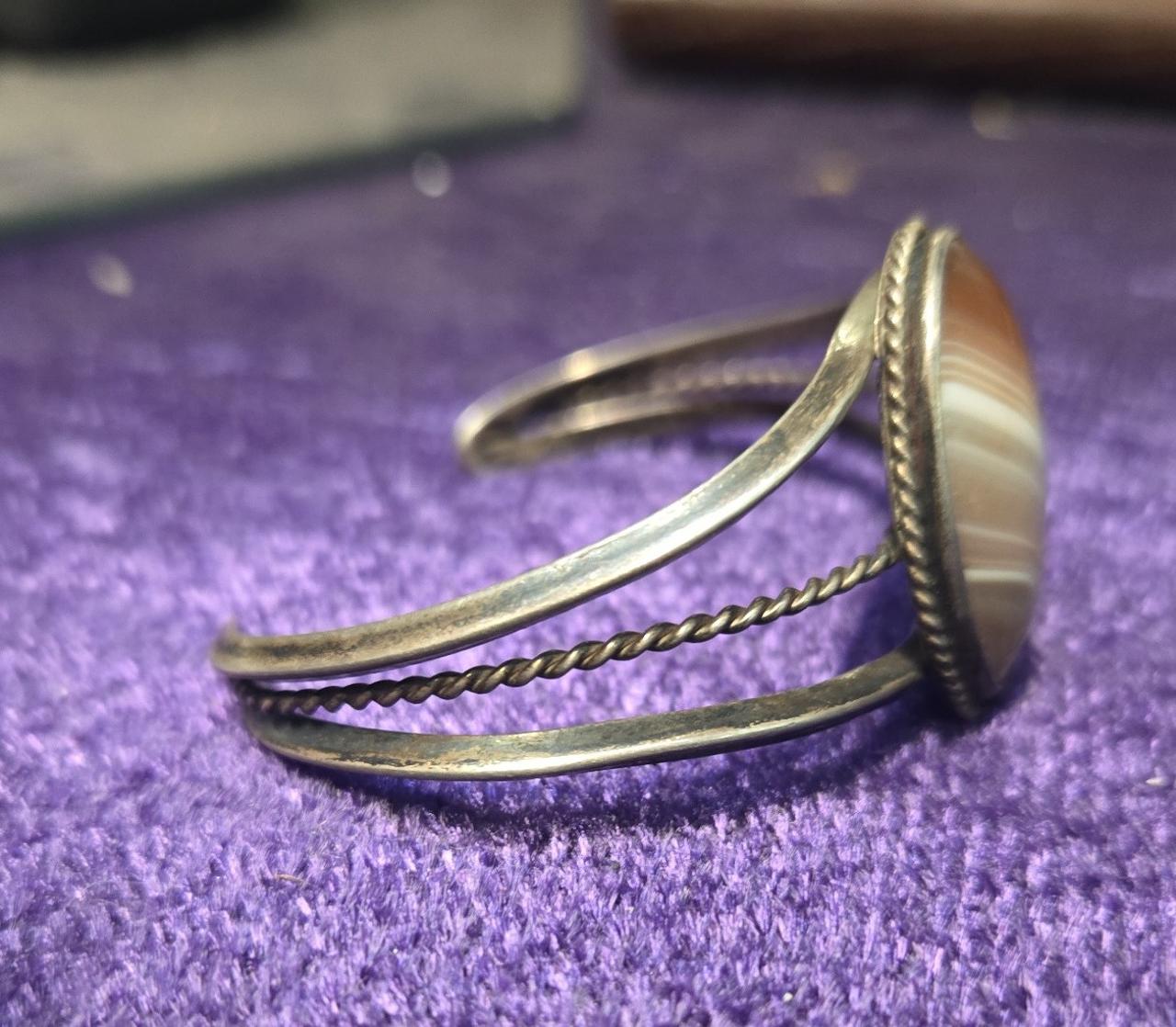 7.5 inch southwestern cuff bracelet sterling silver