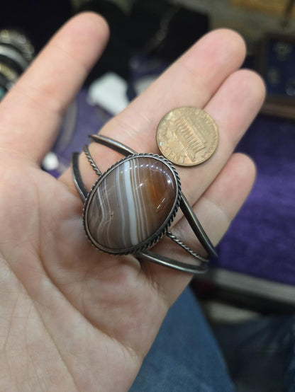 7.5 inch southwestern cuff bracelet sterling silver