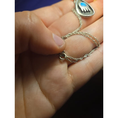 Bear Claw Sterling Silver Pendant Necklace
