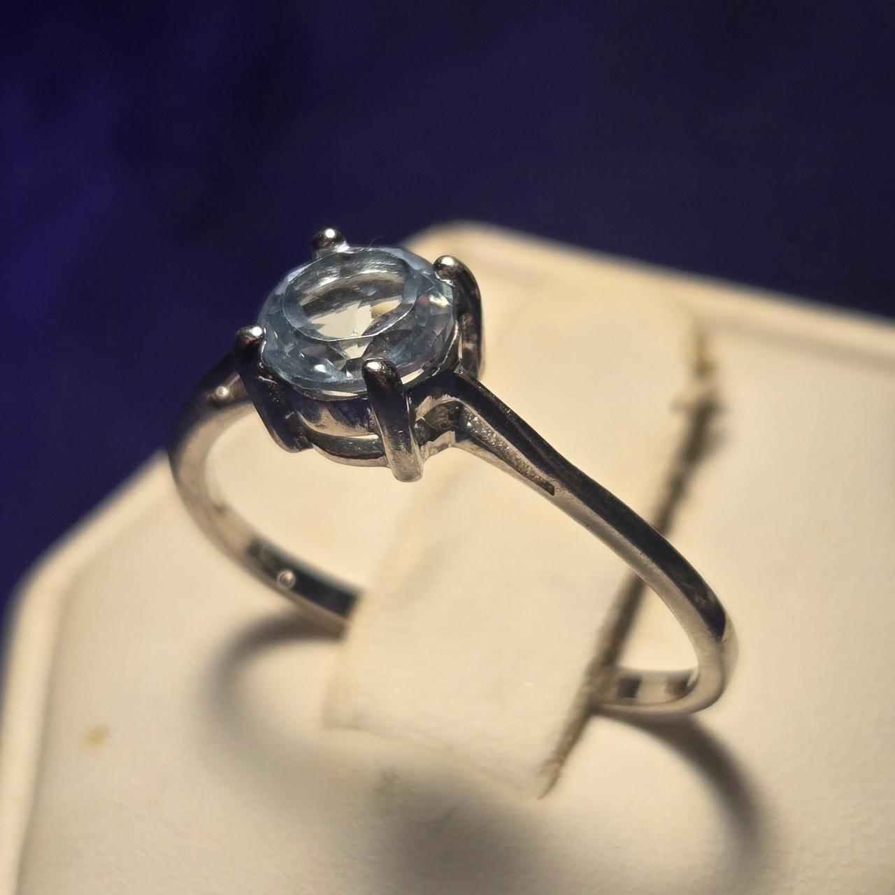 Solitaire Vintage Sterling Silver 925 Ring Sz 7