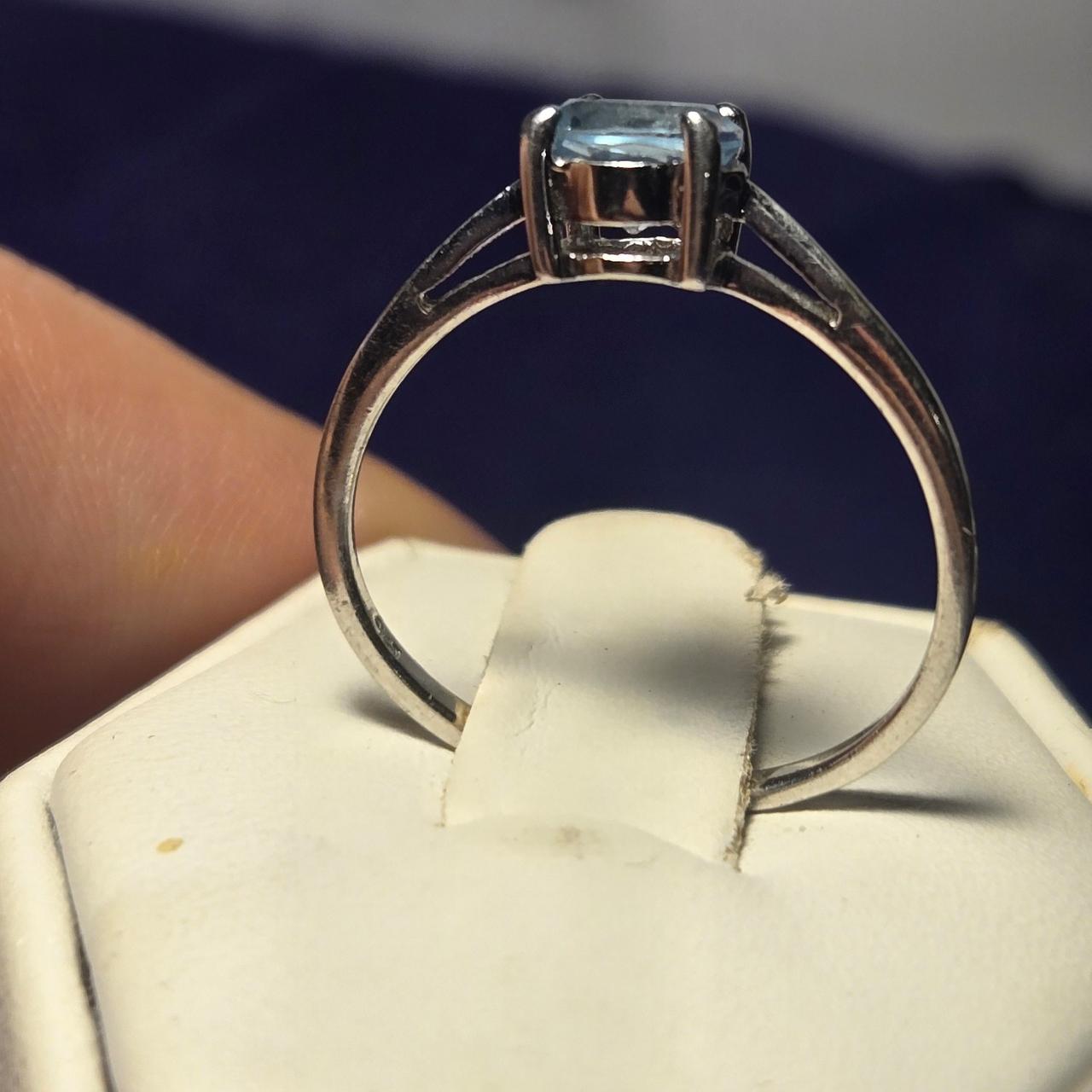 Solitaire Vintage Sterling Silver 925 Ring Sz 7