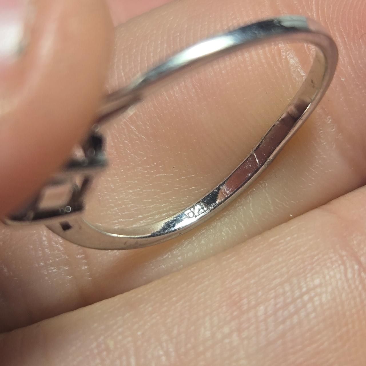 Solitaire Vintage Sterling Silver 925 Ring Sz 7