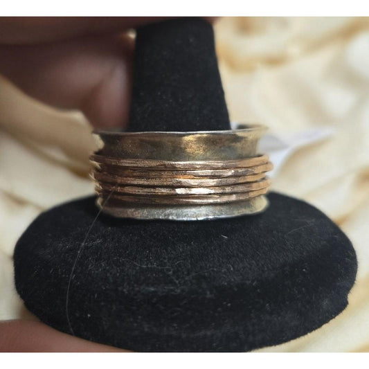 FIDGET vintage sterling silver ring sz 10