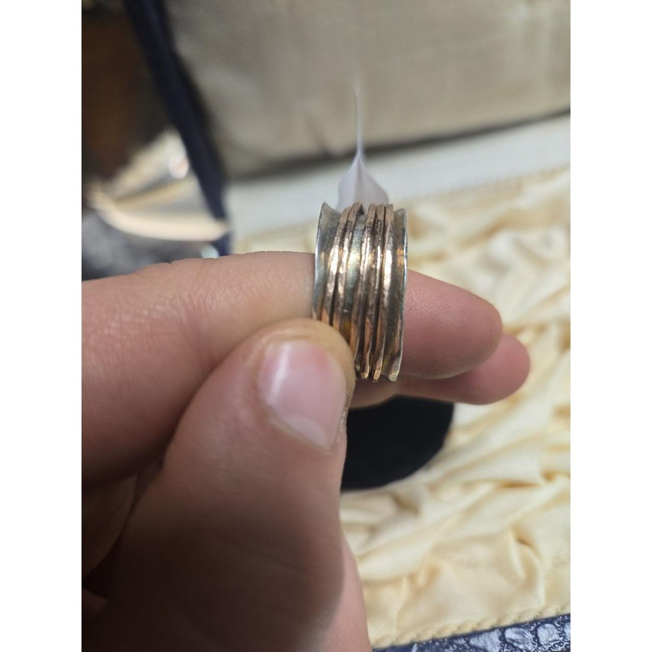 FIDGET vintage sterling silver ring sz 10