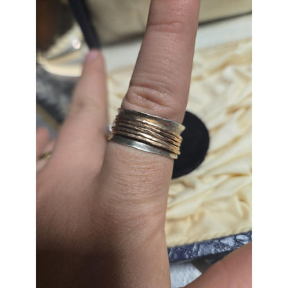 FIDGET vintage sterling silver ring sz 10