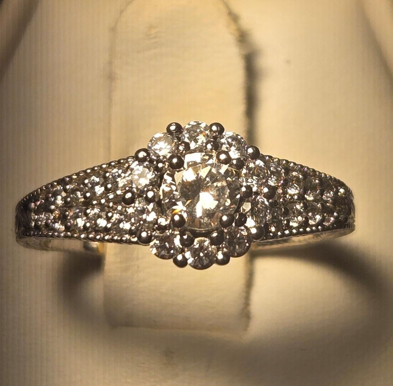 Romance Engagement Sterling Silver Ring Sz 6