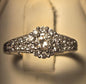 Romance Engagement Sterling Silver Ring Sz 6