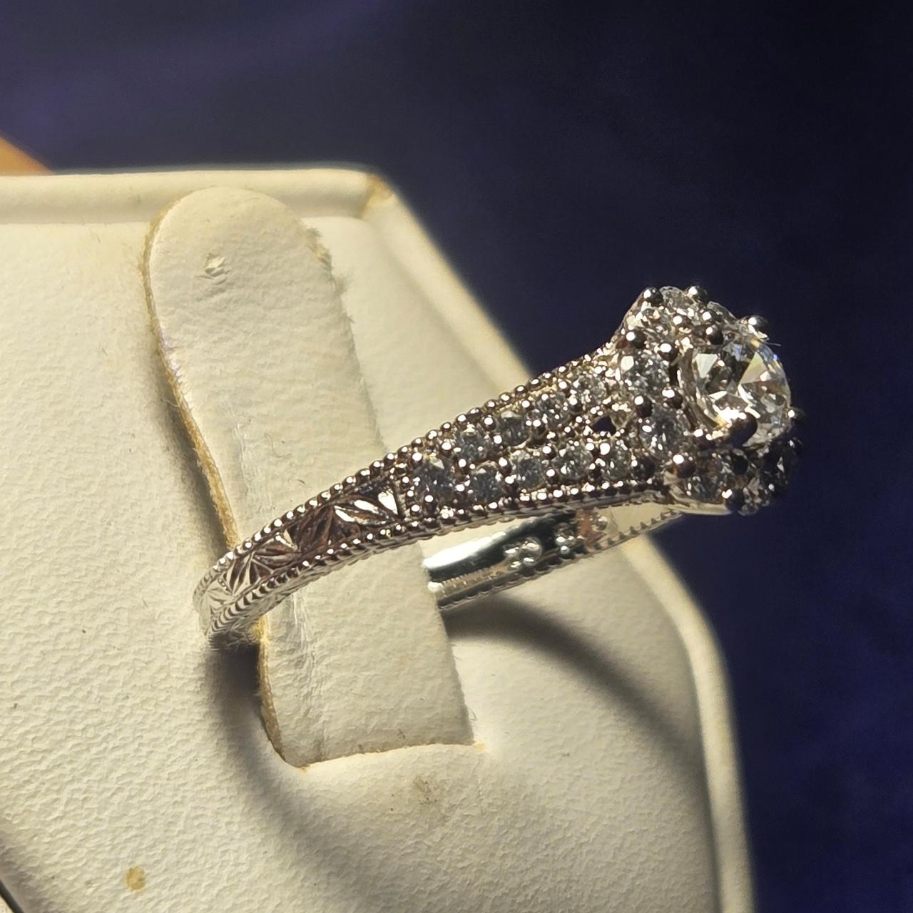 Romance Engagement Sterling Silver Ring Sz 6