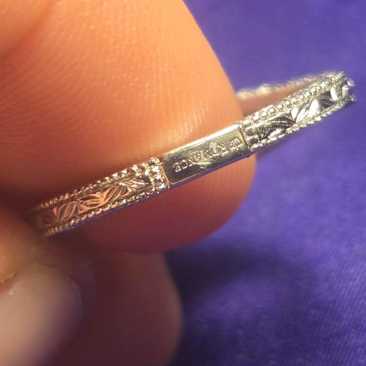 Romance Engagement Sterling Silver Ring Sz 6