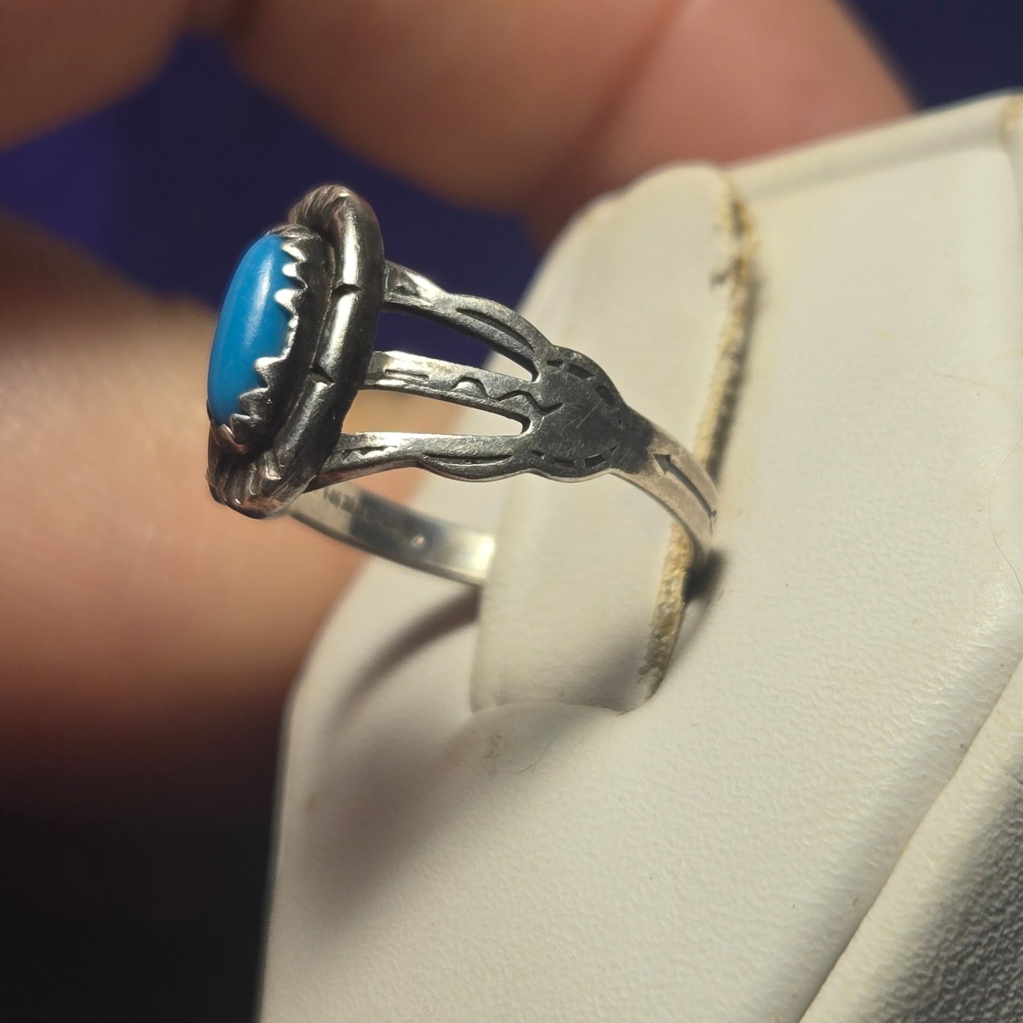 Southwestern Vintage Sterling Silver 925 Ring Sz 4