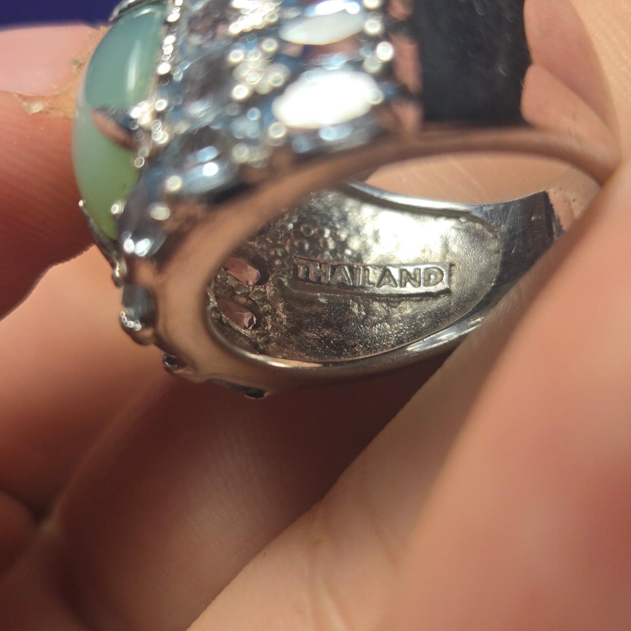 Chunky Vintage Sterling Silver 925 Ring Sz 7