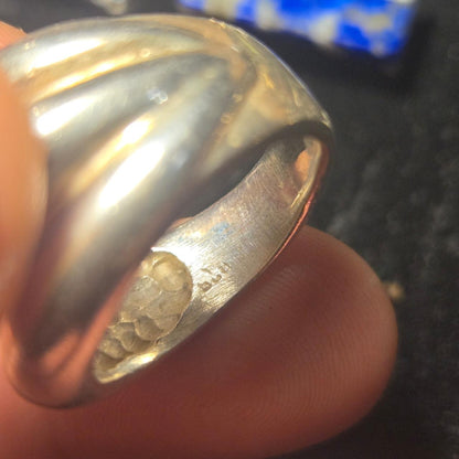 Heavy Vintage sterling silver ring sz 6.5