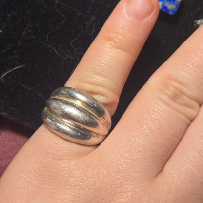 Heavy Vintage sterling silver ring sz 6.5
