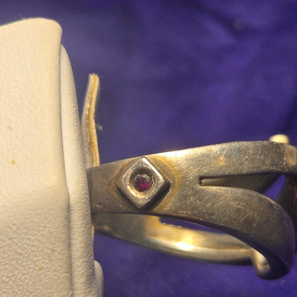 Elle Vintage Sterling Silver Ring Sz 12