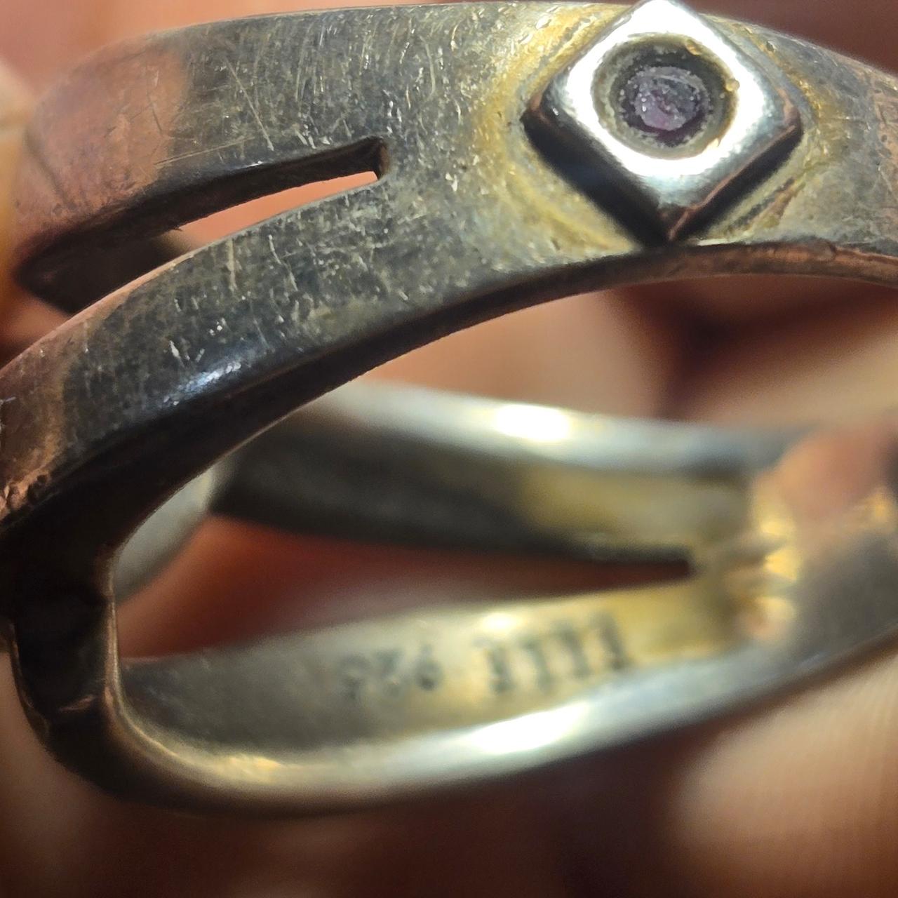 Elle Vintage Sterling Silver Ring Sz 12