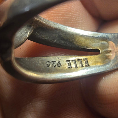 Elle Vintage Sterling Silver Ring Sz 12