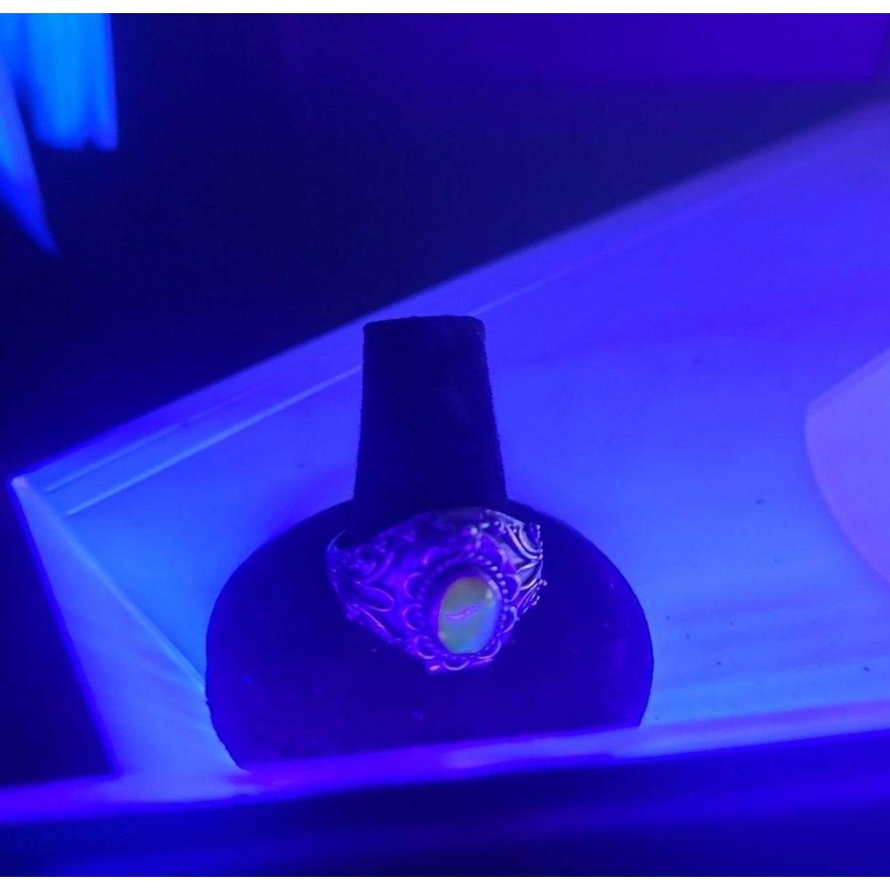 Rare! Sterling silver amber POISON ring sz 9.5