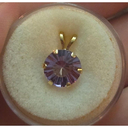 14kt Solid Gold Pendant Amethyst