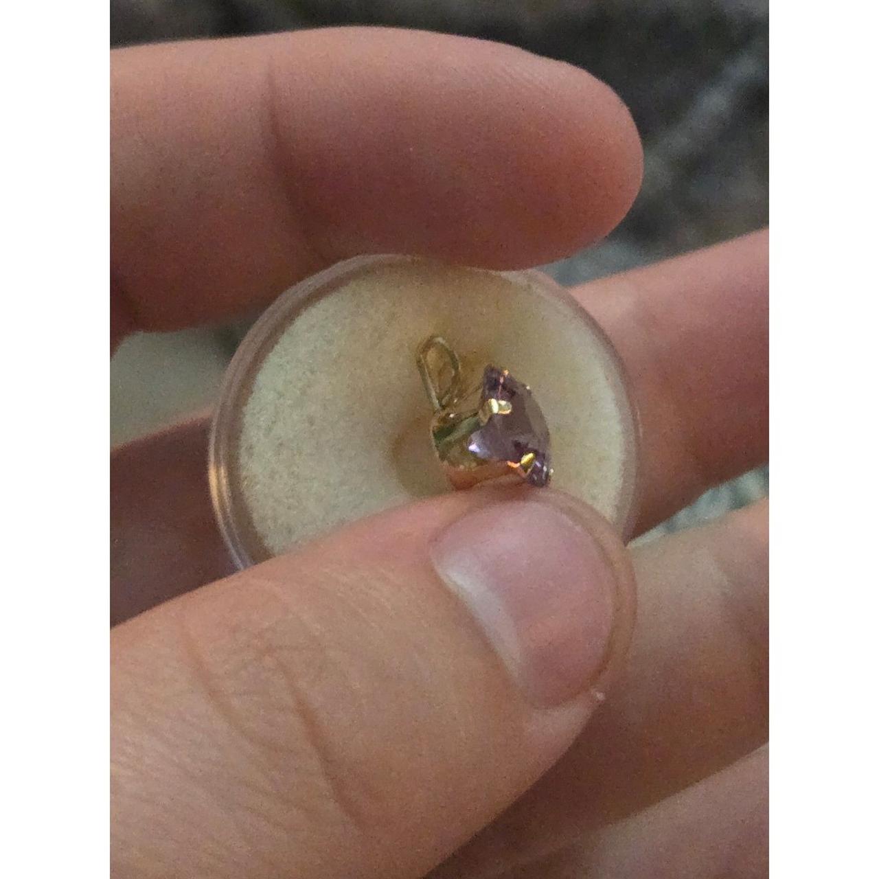 14kt Solid Gold Pendant Amethyst