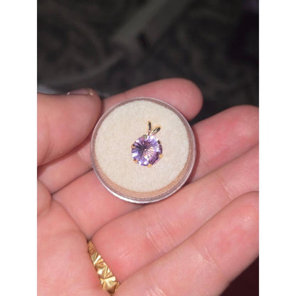 14kt Solid Gold Pendant Amethyst