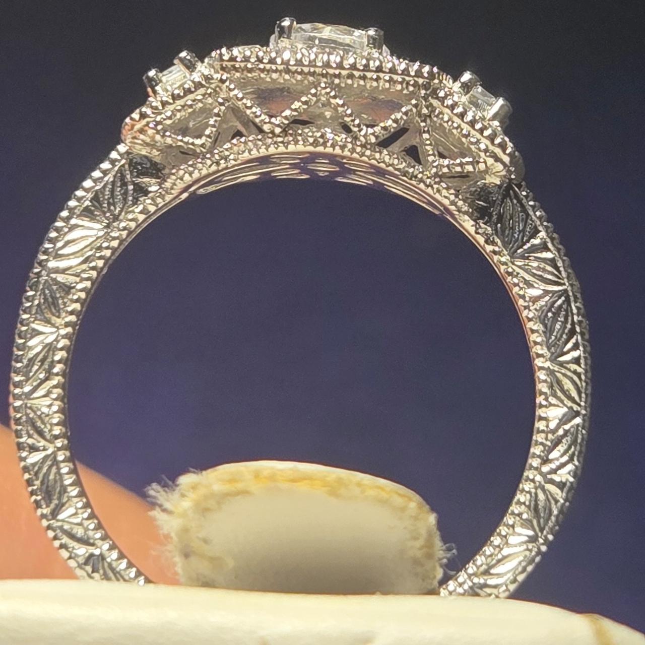 Romance Engagement Sterling Silver Ring Sz 6