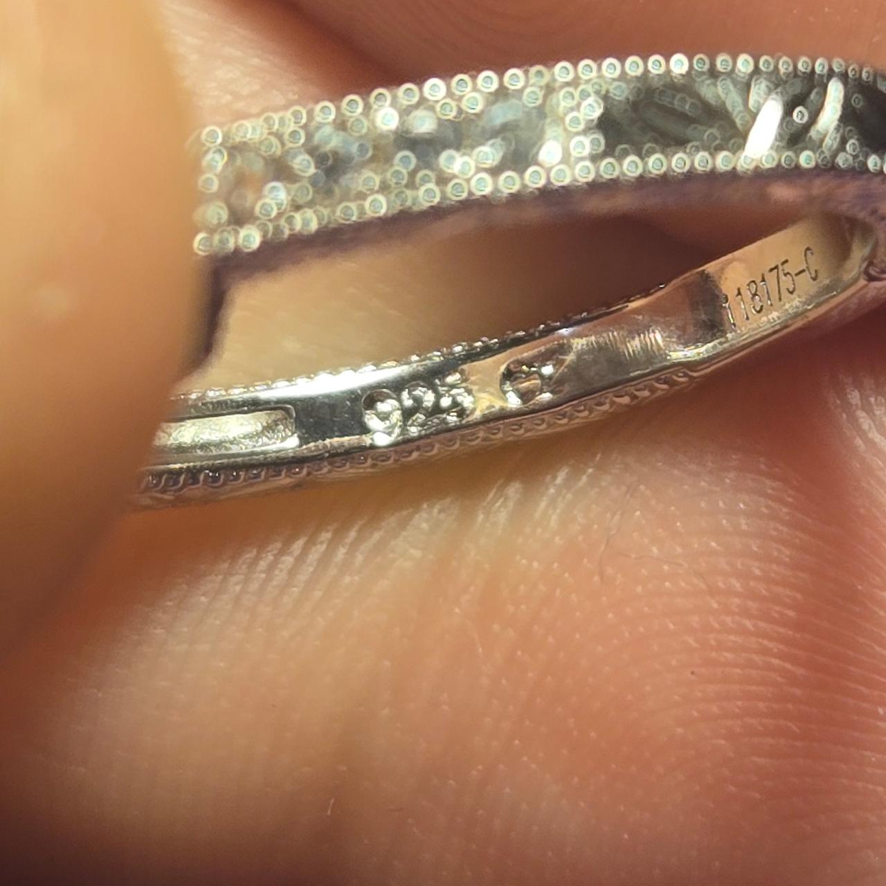 Romance Engagement Sterling Silver Ring Sz 6