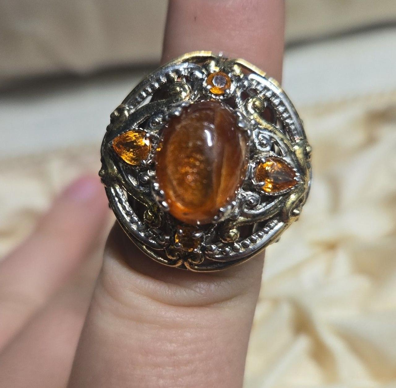 Chunky vintage sterling silver ring sz 7