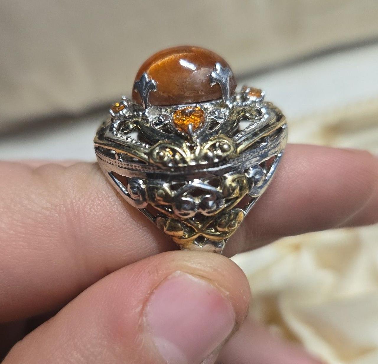 Chunky vintage sterling silver ring sz 7