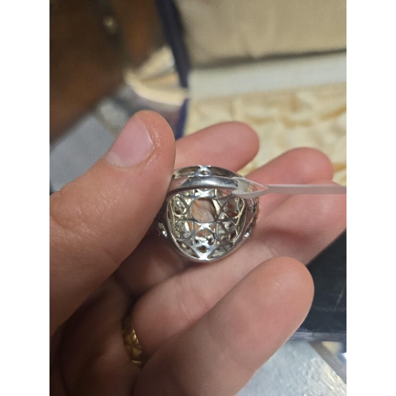 Chunky vintage sterling silver ring sz 7