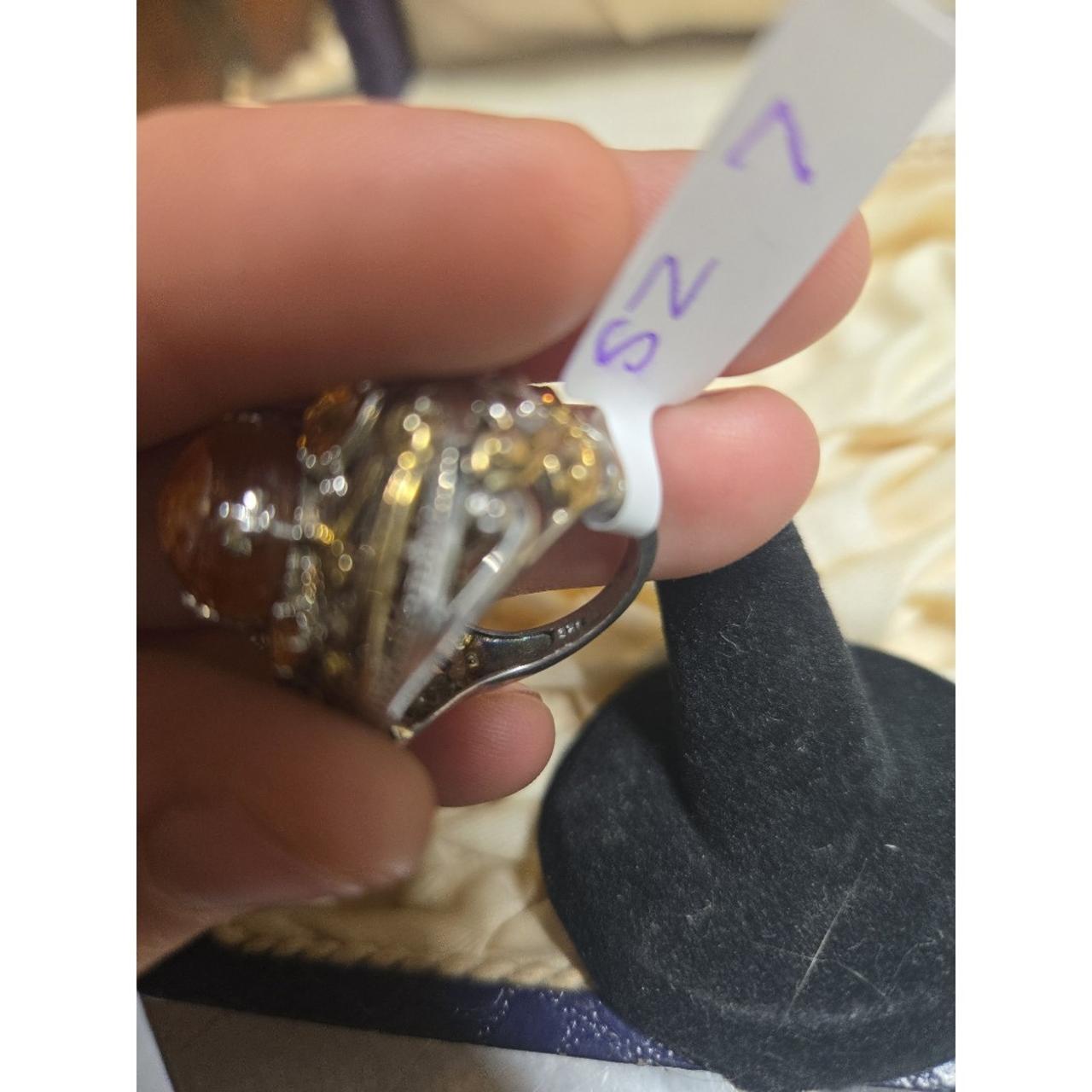 Chunky vintage sterling silver ring sz 7