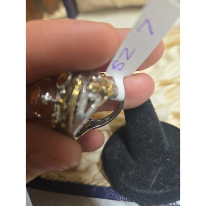 Chunky vintage sterling silver ring sz 7