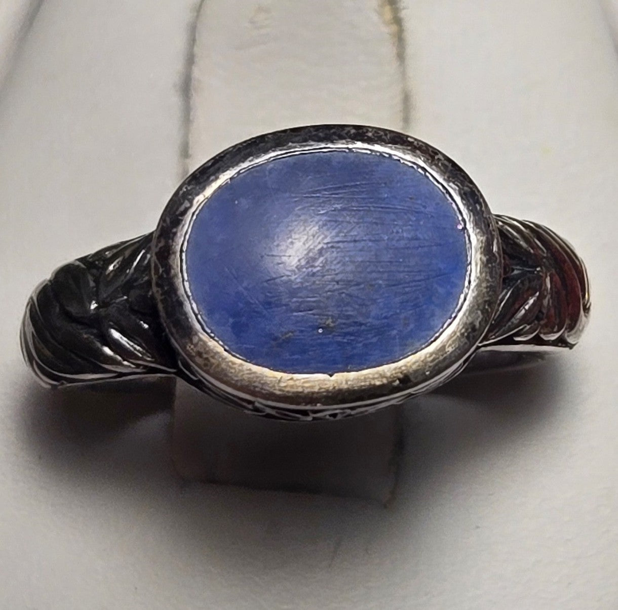 Blue Vintage sterling silver ring sz 6.5