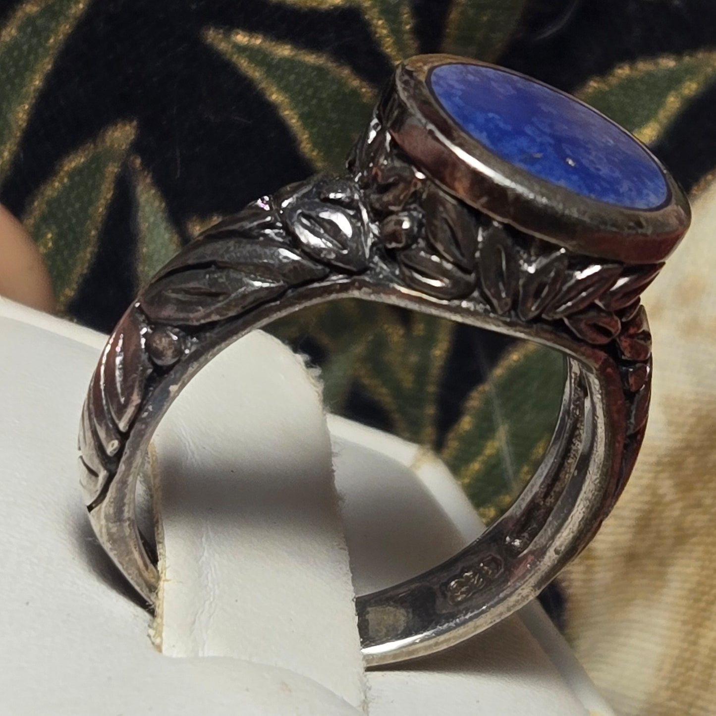 Blue Vintage sterling silver ring sz 6.5