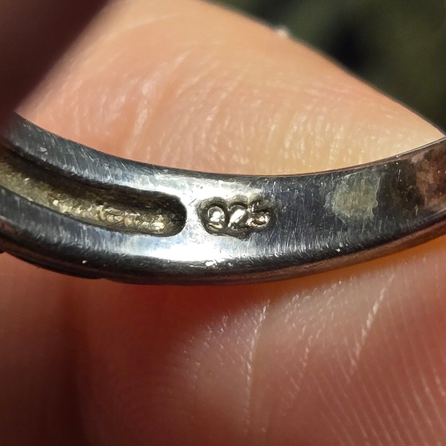Blue Vintage sterling silver ring sz 6.5