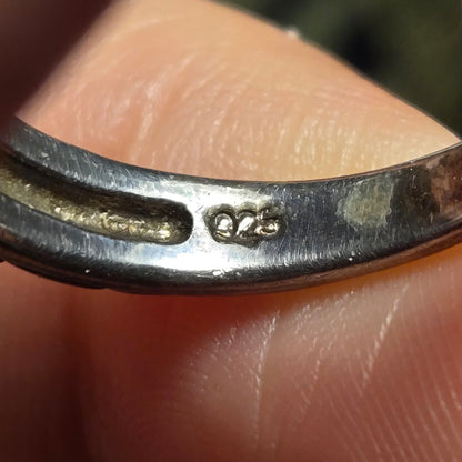Blue Vintage sterling silver ring sz 6.5