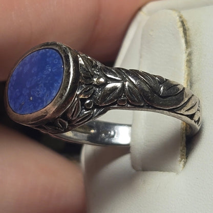 Blue Vintage sterling silver ring sz 6.5