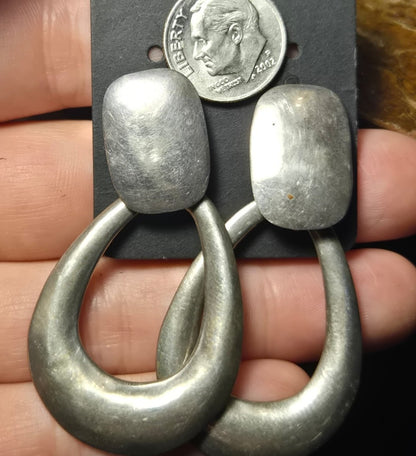 Heavy Sterling Silver Earrings