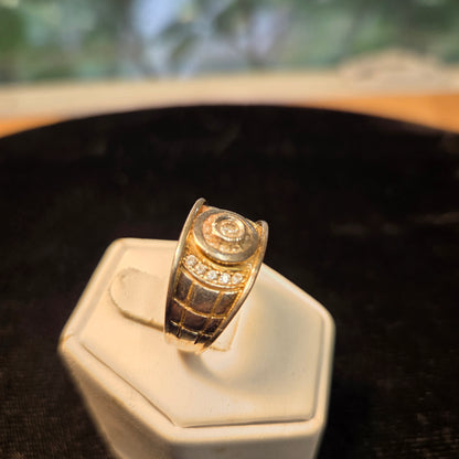 Sterling White Stone Ring sz 8.5