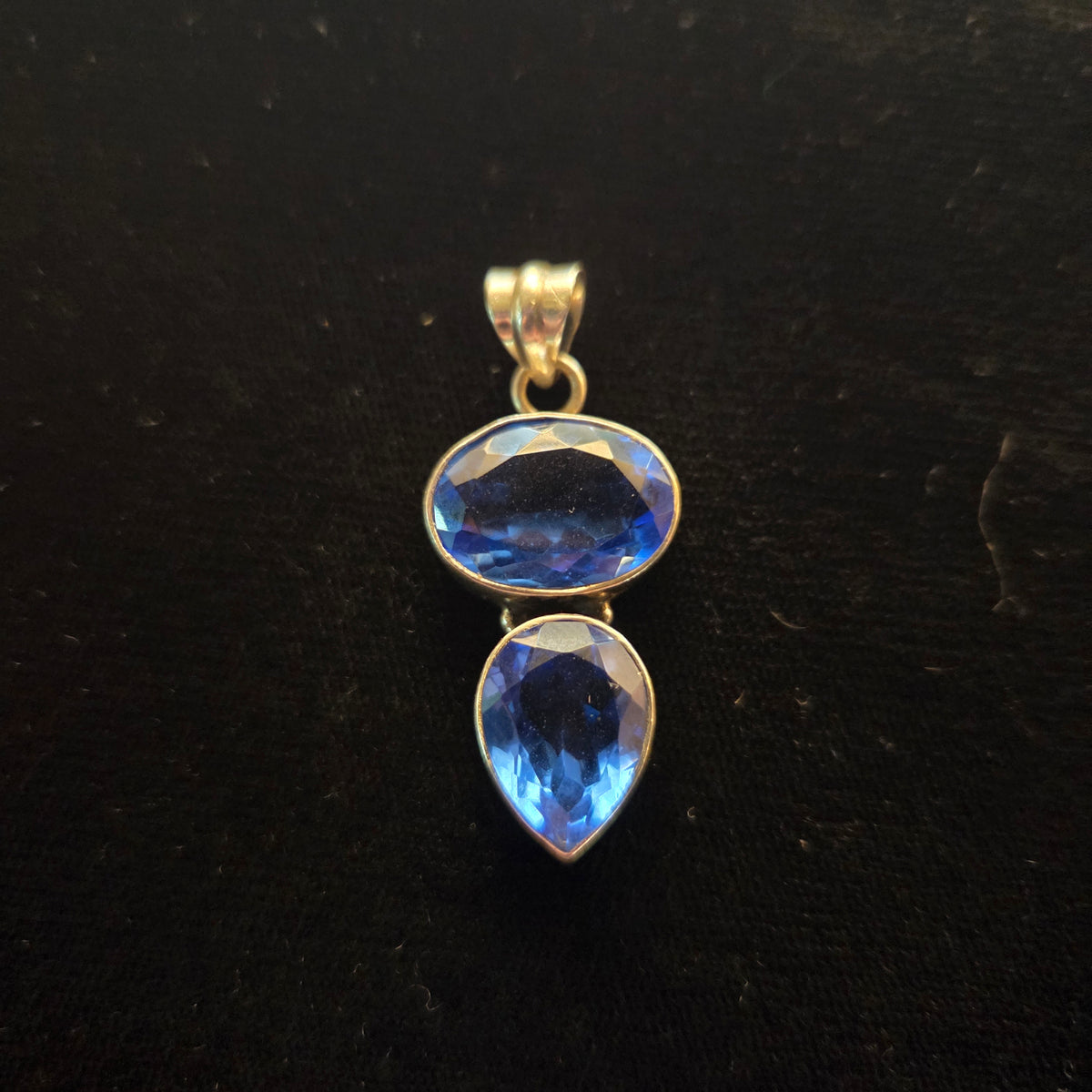 Sterling Blue Stone Pendant
