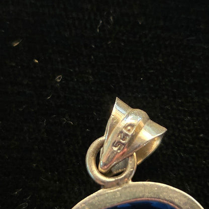 Sterling Blue Stone Pendant