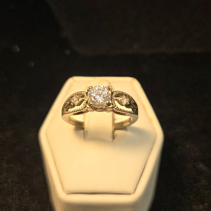 Art Deco Style Sterling Silver Ring sz 8.5