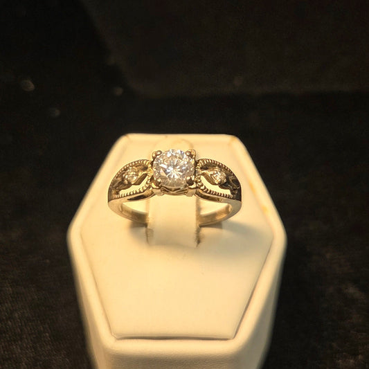 Art Deco Style Sterling Silver Ring sz 8.5