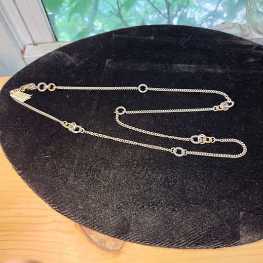 Sterling & 18K Necklace Made by Designer Jane Bohan