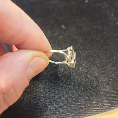 Pretty Little Sterling Silver Butterfly Ring sz 6