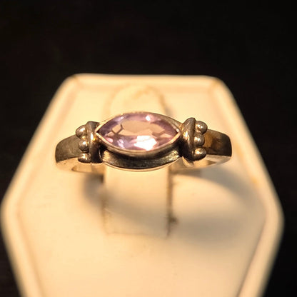 Purple Stone Sterling Silver Ring sz 8