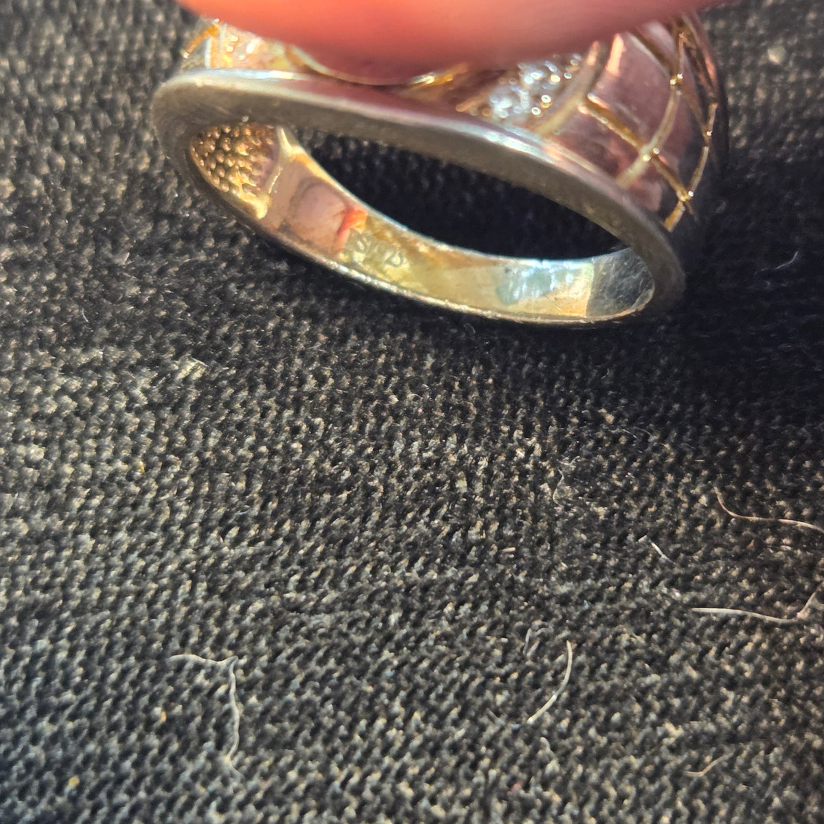 Sterling White Stone Ring sz 8.5