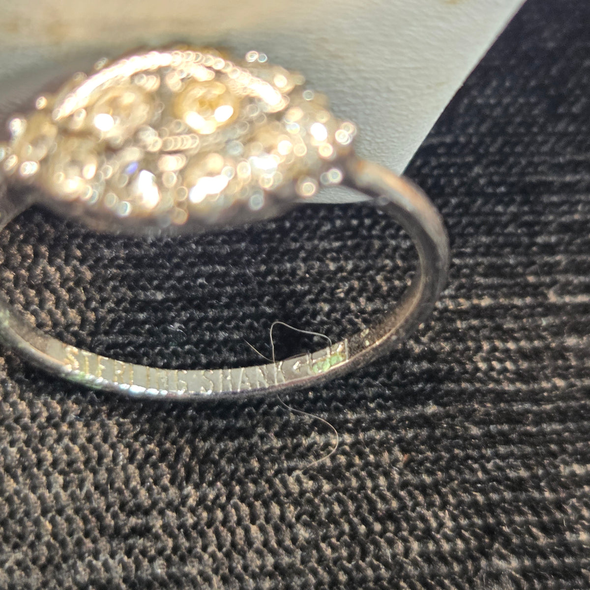 Art Deco Style Sterling Silver Ring sz 7.5