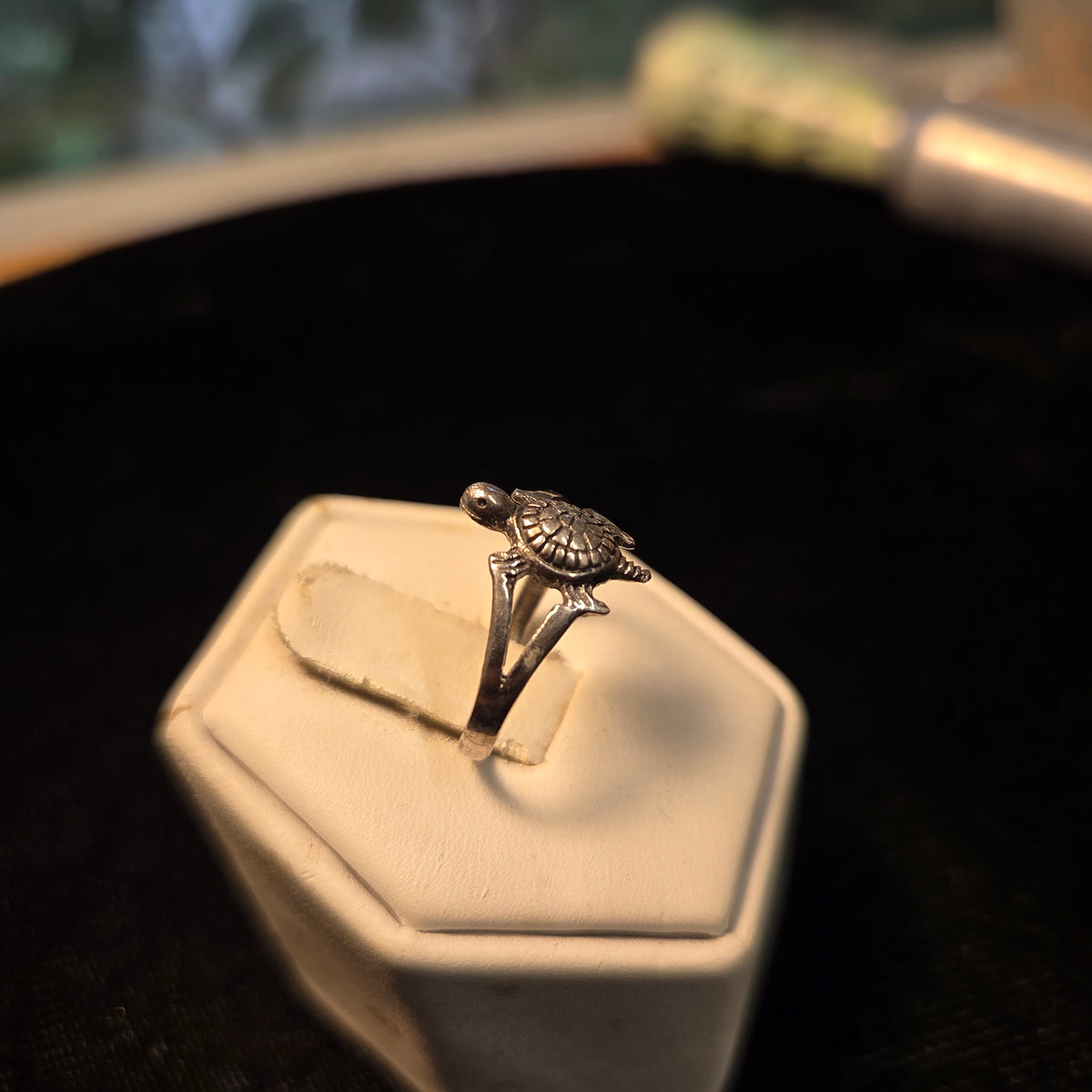 Cute Sterling Silver Turtle Ring sz 5.5