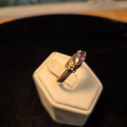 Purple Stone Sterling Silver Ring sz 8