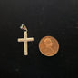 White Stone Sterling Silver Cross Pendant